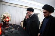 ببینید |  حضور سید حسن خمینی در منزل سپهبد شهید حسین سلامی