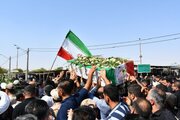 تشییع باشکوه پیکر شهید سجاد ادیب در اندیمشک