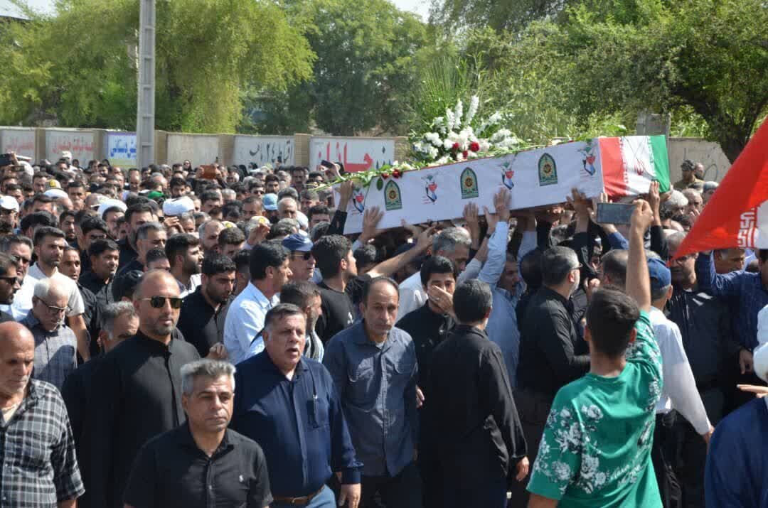 تشییع باشکوه پیکر شهید سجاد ادیب در اندیمشک