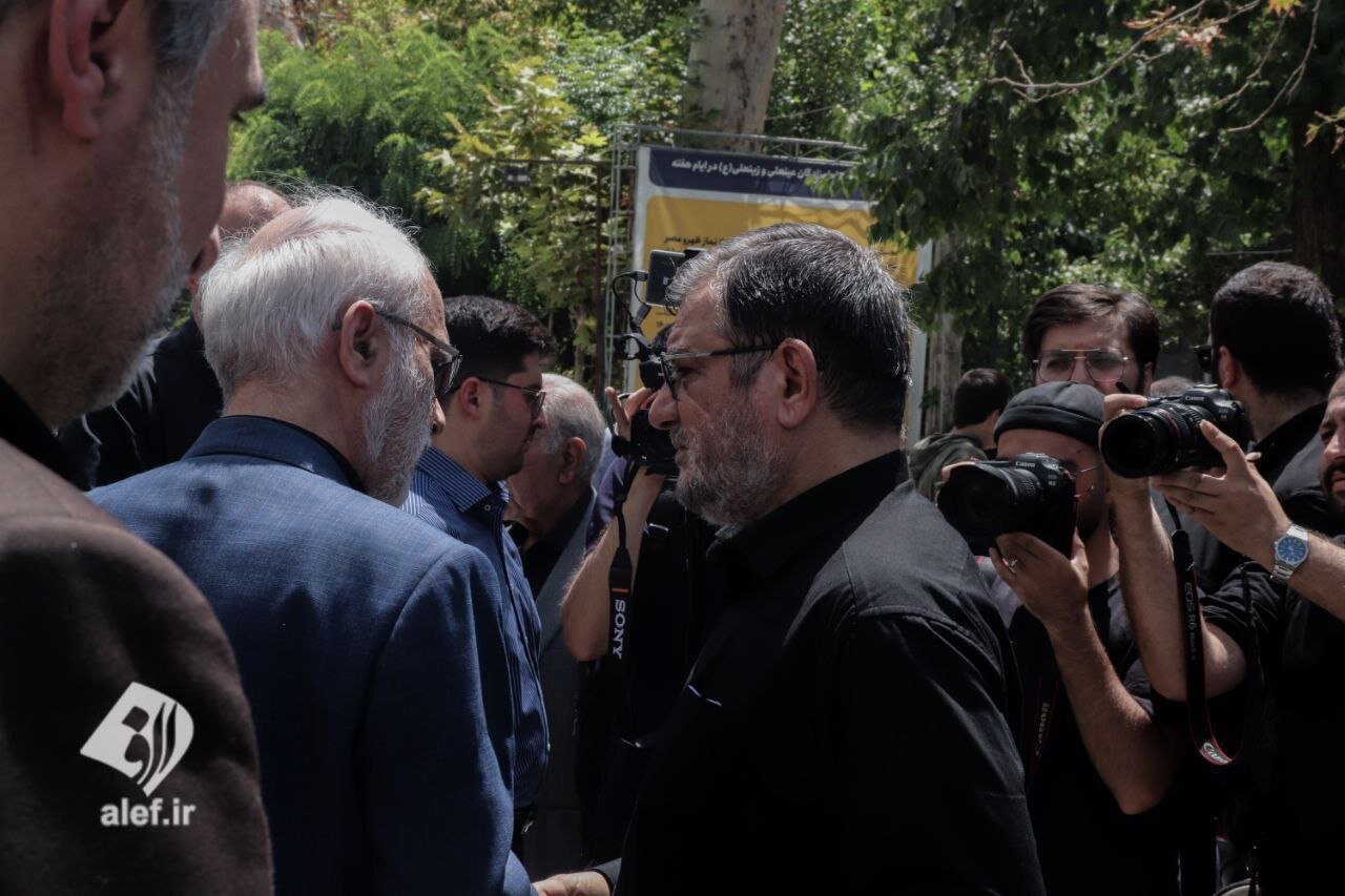 چهرههای حاضر در مراسم تشییع احمد توکلی/ از حضور زاکانی تا حزن روح الامینی + تصاویر