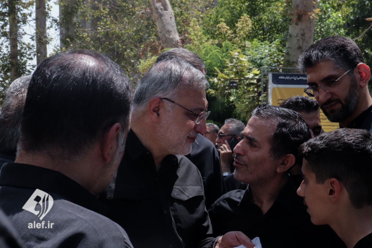 چهرههای حاضر در مراسم تشییع احمد توکلی/ از حضور زاکانی تا حزن روح الامینی + تصاویر