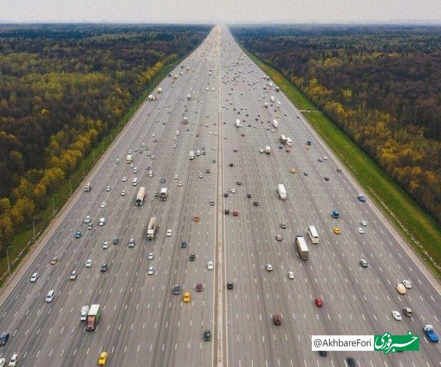 عکس | بزرگترین بزرگراه در تگزاس آمریکا با ۴۰ خط!