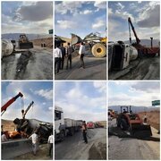 نیوجرسی‌های جاده بروجن به گندمان، ناجی جان راننده کامیون