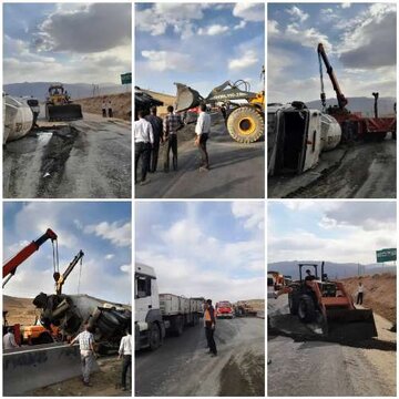 نیوجرسی‌های جاده بروجن به گندمان، ناجی جان راننده کامیون