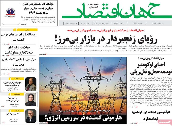 صفحه اول روزنامه های شنبه 11 مرداد 1404 16