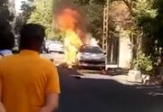 آتش سوزی در خیابان پیروزی تهران/ عکس
