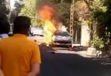 آتش سوزی در خیابان پیروزی تهران / عکس