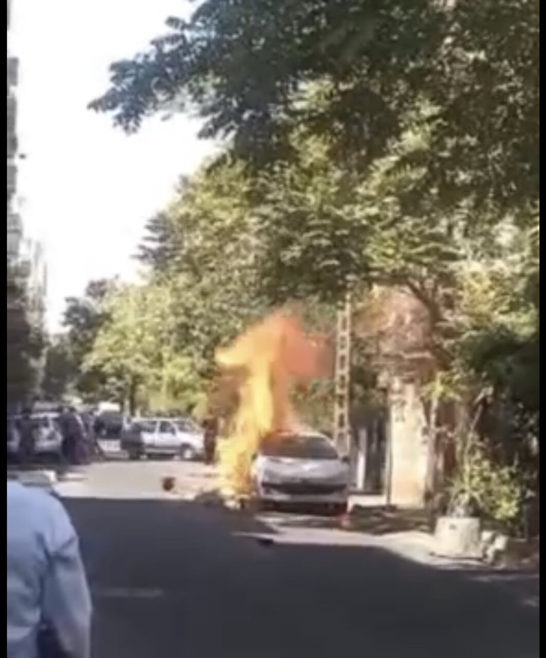 آتش سوزی در خیابان پیروزی تهران/ عکس