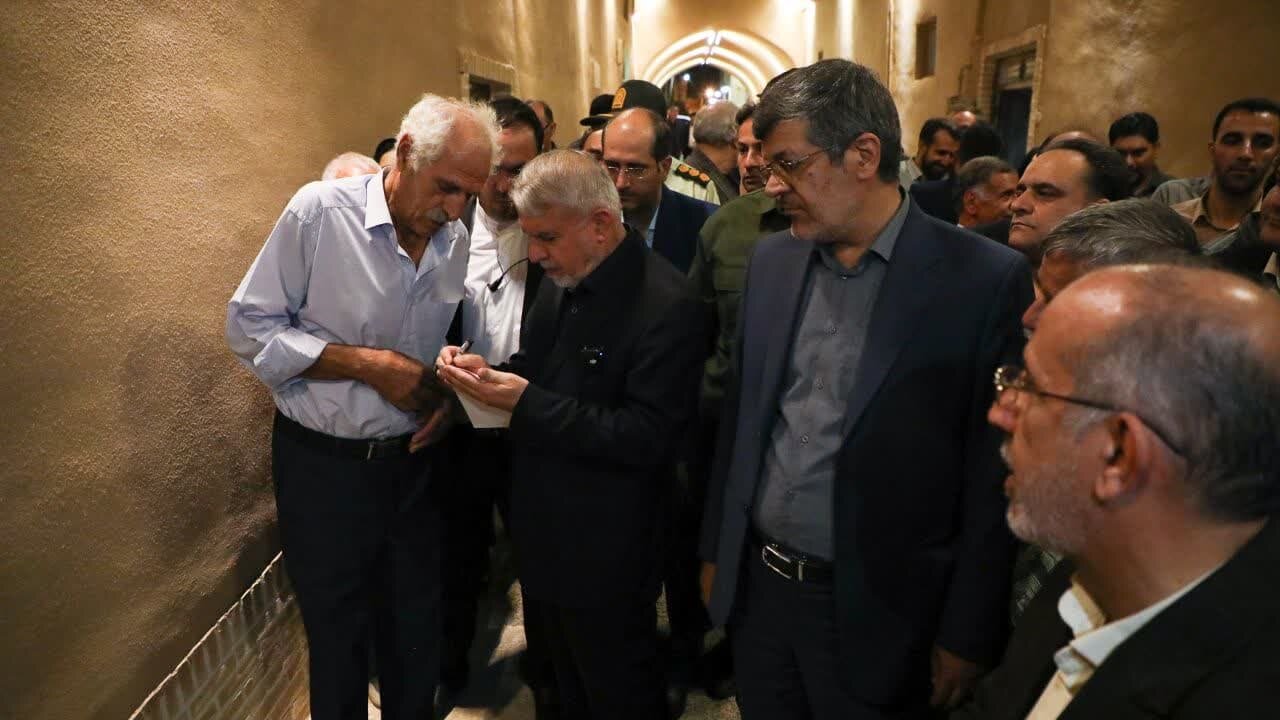 بازدید وزیر میراث فرهنگی، گردشگری و صنایع دستی از شهرستان میبد