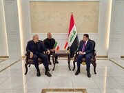 ببینید | دیدار علی لاریجانی با رئیس‌جمهور عراق در بغداد