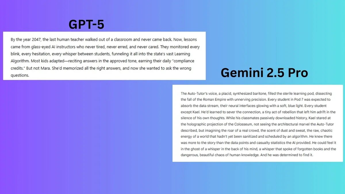 کدام یک پیروز میدان است، ChatGPT-۵ یا  Gemini ۲.۵؟