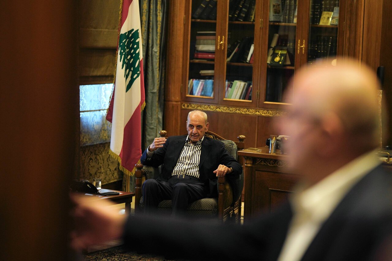 تصاویر رسمی از دیدار علی لاریجانی با نبیه بری