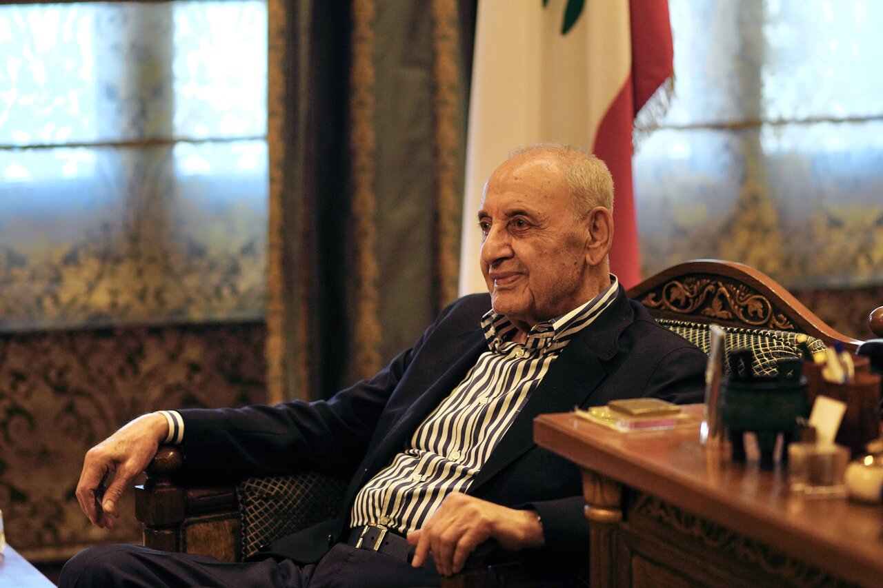 تصاویر رسمی از دیدار علی لاریجانی با نبیه بری