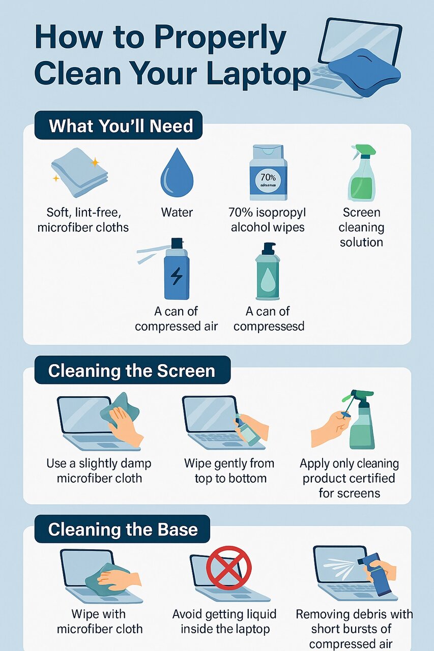 دستورالعمل طلایی تمیز کردن لپتاپ بدون آسیب زدن به آن