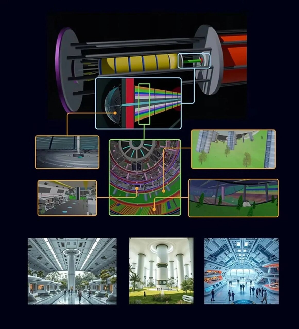 با کریسالیس آشنا شوید؛ فضاپیمای غولپیکر چندنسلی برای سفر ۴۰۰ ساله به آلفا قنطورس داخل فضاپیمای چند نسلی کریسالیس