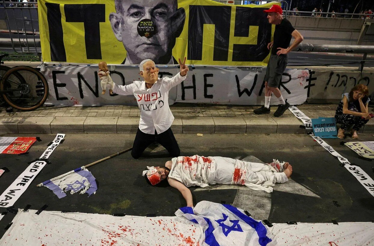 اعتصاب و اعتراضات سراسری در اسرائیل؛بنی گانتس و لاپید هم به تظاهرات پیوستند/اسموتریچ: این وضعیت به نفع حماس است+تصاویر