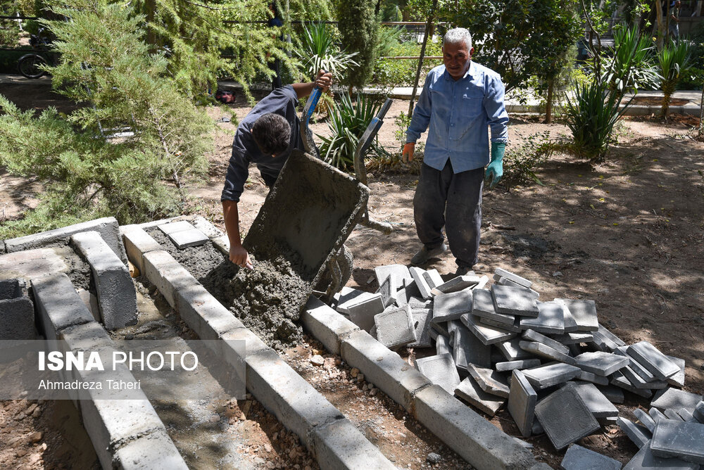 روند آمادهسازی آرامگاه محمود فرشچیان/ عکس