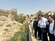 بازدید معاون وزیر نیرو و نماینده مردم از کانالهای روباز فاضلاب مسجدسلیمان