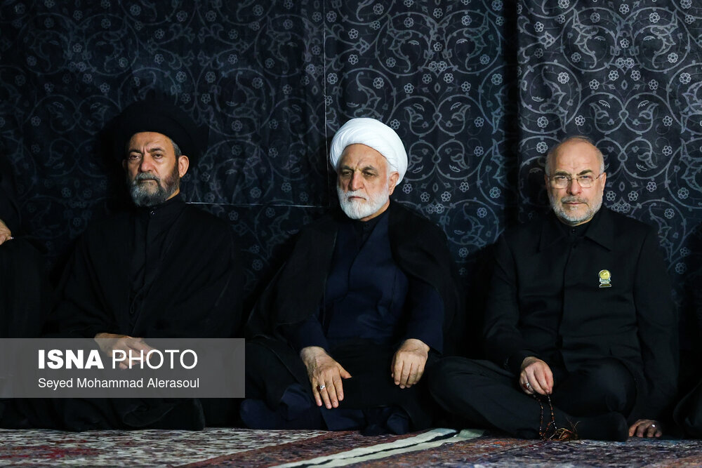 تصاویری از حضور قالیباف و اژهای در مراسم خطبه خوانی شب شهادت امام رضا 3