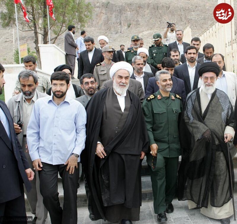 عکس/ سیدمسعود خامنهای در کنار سردار سلیمانی و رهبر انقلاب؛ سال ۸۴