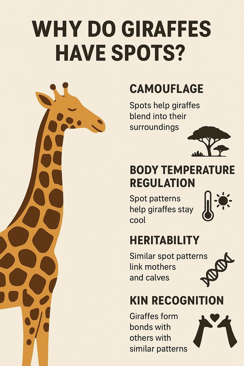 خالهای زرافه؛ سپری در برابر شکارچیان و گرما