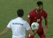 عکس| چشم غره ترسناک رامین رضاییان به مربی تاجیکستان!