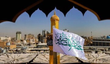 ببینید| کتیبه میلاد حضرت رسول (ص) در حرم امیرالمومنین نصب شد
