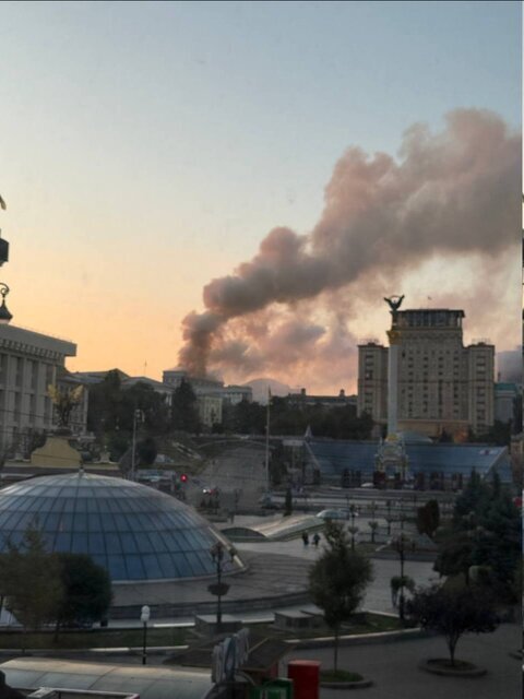 اوکراین:روسیه به مقر دولت حمله کرد؛ دفتر نخستوزیری در آتش/عکس