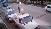 ببینید | لحظه دلخراش برخورد نیسان به عابر پیاده در متل قو
