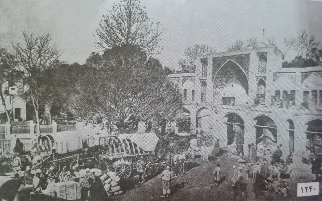عکس/ سبزه‌میدان (میدان ۱۵ خرداد کنونی) در زمان حکومت ناصرالدین‌شاه