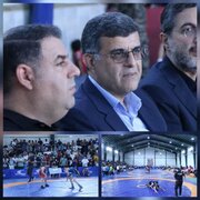 عنوان مسابقات جشنواره کشتی آزاد و فرنگی خردسالان استان گیلان یادواره شهدای جنگ  ۱۲ روزه