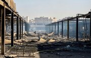 ببینید | آتش‌سوزی گسترده در شهر الکوت عراق