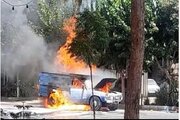 ببینید | تصاویر هولناک از تصادف پژو و نیسان؛ مرگ راننده نیسان در آتش‌سوزی