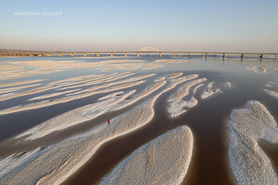 تصاویر ناراحت کننده از وضعیت کنونی دریاچه ارومیه