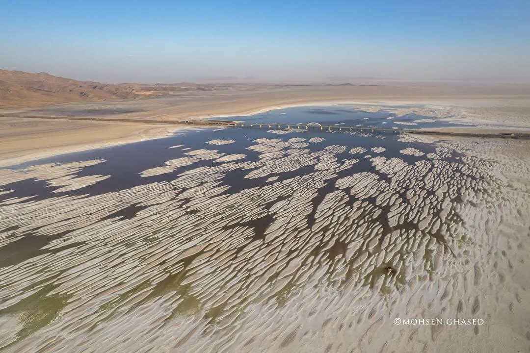 تصاویر ناراحت کننده از وضعیت کنونی دریاچه ارومیه