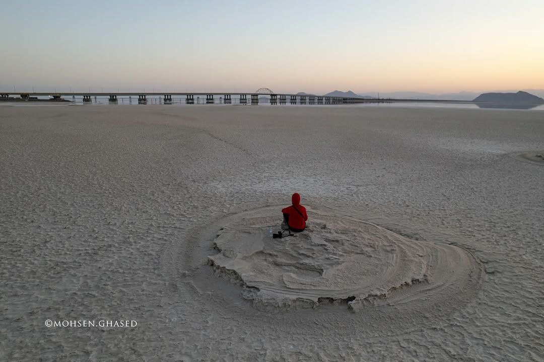 تصاویر ناراحت کننده از وضعیت کنونی دریاچه ارومیه