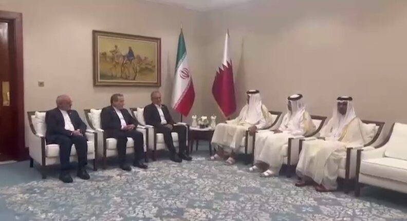 اولین دیدار پزشکیان با امیر قطر پس از حمله موشکی ایران به پایگاه العدید+تصویر