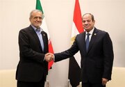 دیدار پزشکیان و عبدالفتاح السیسی در دوحه