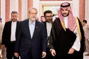 دیدار و گفتگوی علی لاریجانی با خالد بن‌سلمان آل‌سعود/ علت تشکر وزیر دفاع عربستان از دبیر شورای عالی امنیت ملی ایران چه بود؟