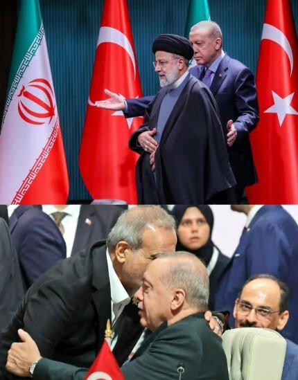 دو رئیس جمهور ایران و اردوغان / تصاویری سیاسی از رئیس جمهور ترکیه با رئیسی و پزشکیان 2