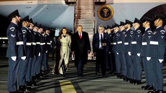 در سایه بحرانهای سیاسی استارمر؛ ترامپ به همراه ملانیا با استقبال سلطنتی وارد لندن شد / عکس