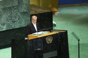 هیات همراه پزشکیان در هنگام سخنرانی رییس جمهور/ از دقت حاجی‌میرزایی و غریب آبادی و سنایی تا فرمت خاص دست‌های عراقچی + تصویر
