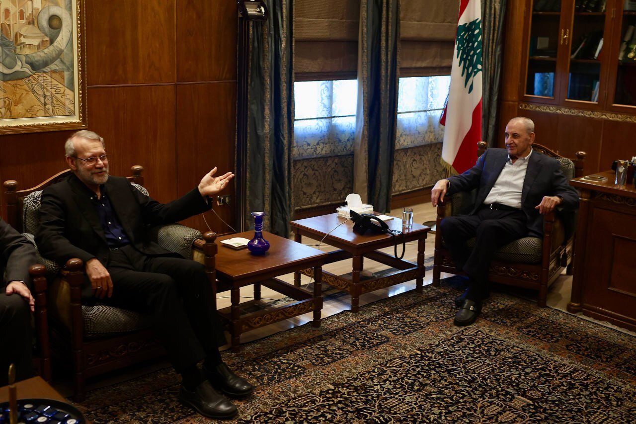 تصاویری از خندههای لاریجانی و نبیه بری در دیدار امروز در بیروت