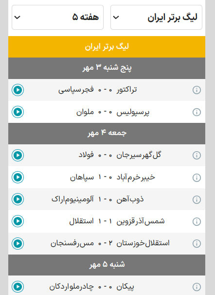 عجیب اما واقعی؛ دربی مادرید پرگلتر از هفته پنجم لیگ برتر ایران!