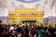 تصاویر | تشییع همسر آیت‌الله سیستانی در حرم امیرالمومنین(ع)