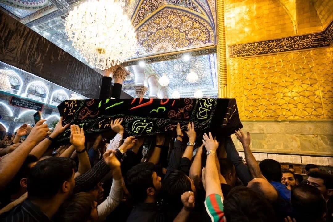 تصاویر | بدرقه با شکوه همسر آیتالله سیستانی در عراق