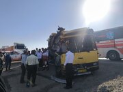 ببینید | آخرین وضعیت تصادف مرگبار اتوبوس دانشجویان سمنانی