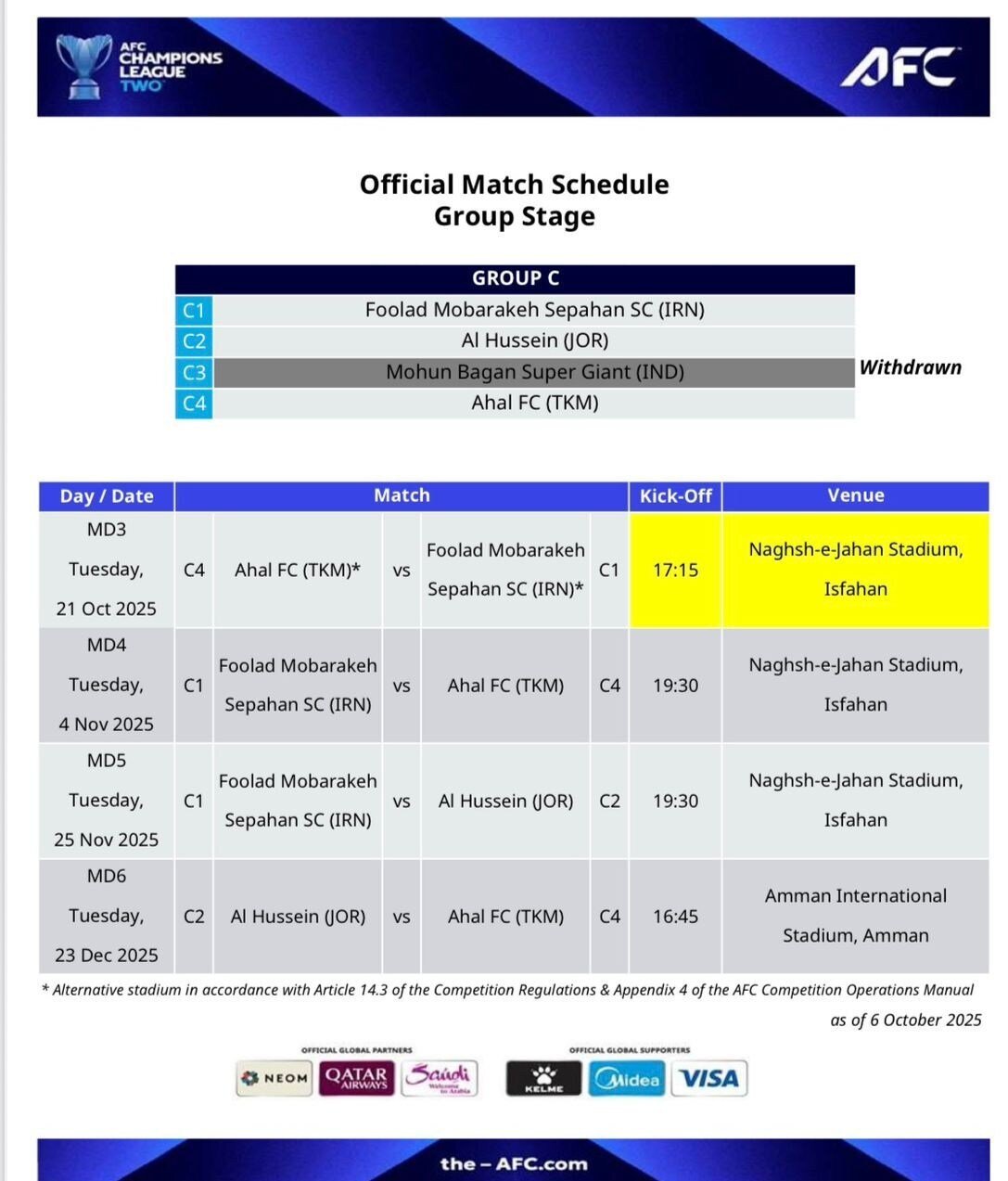 عکس | سپاهان دو بار در اصفهان میزبان تیم ترکمنستانی شد! 2