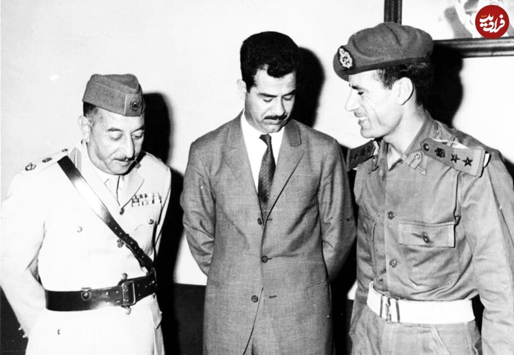 عکس/ قذافی در کنار صدام و حسن البکر؛ سال ۱۳۴۹