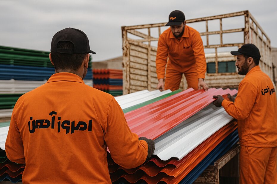 ابعاد و وزن ورق گالوانیزه رنگی (راهنمای انتخاب حلب سینوسی شیروانی)